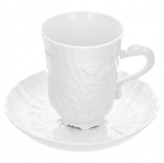 Swan Service White Coffee Cup and Saucer 5.5 oz